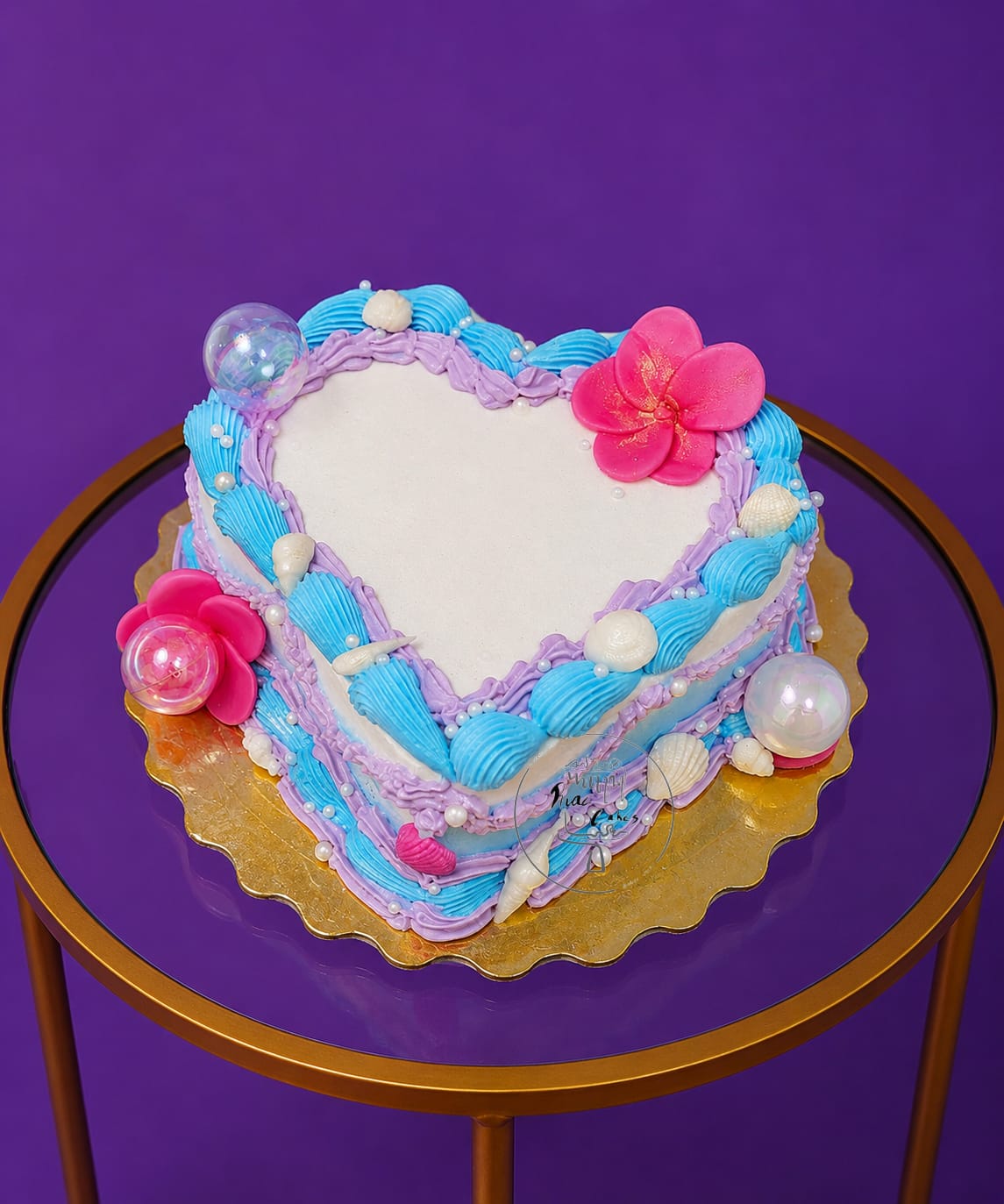 Tarta corazón sirenita
